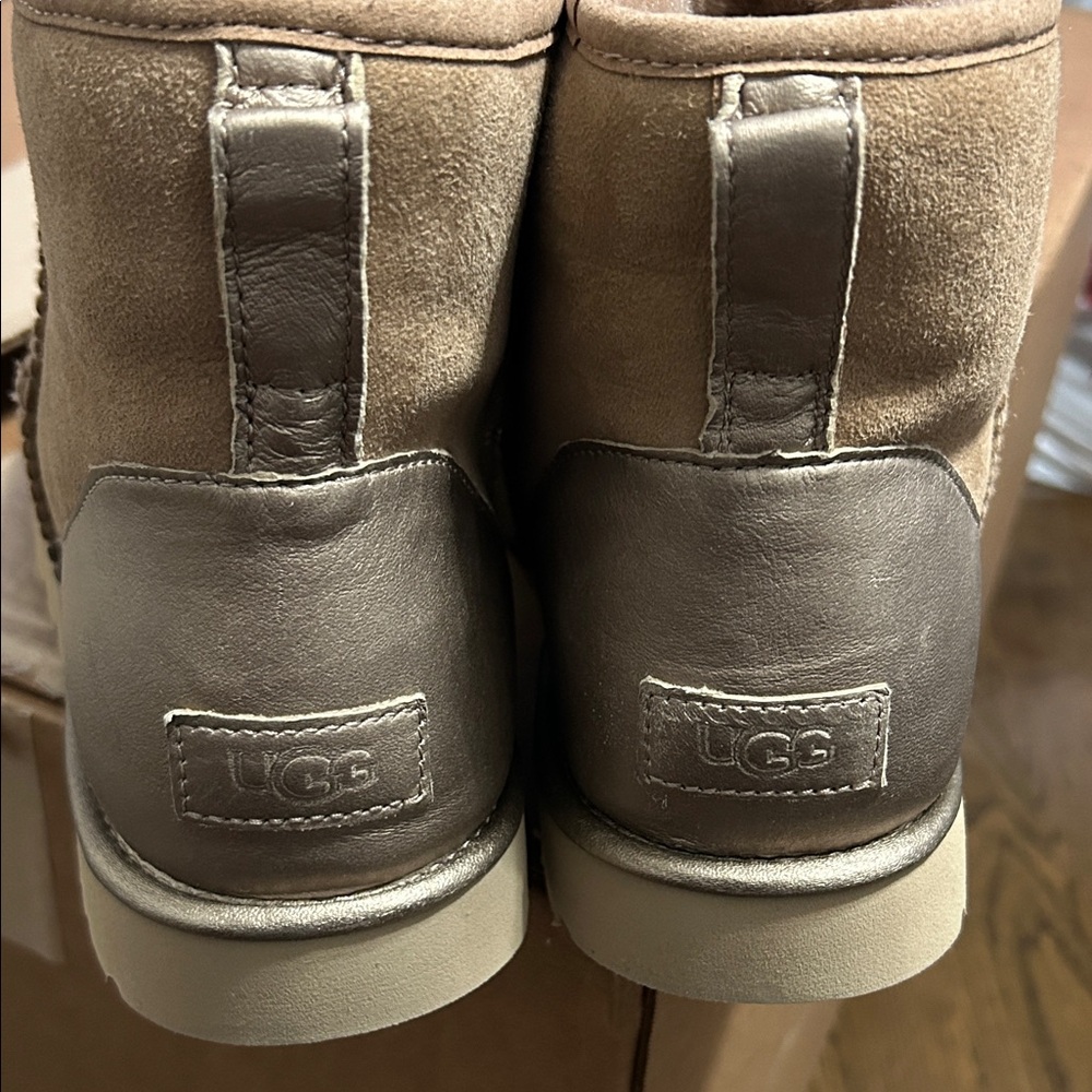 UGG Classic Beige and Chocolate Boots
